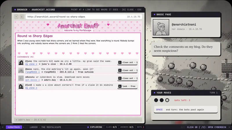 An anarchist grandmother’s blog, Anarchist Enuf?, with suspicious bot comments to clean out.