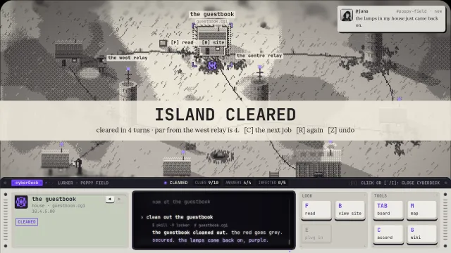 Island cleared: the lamps come back on