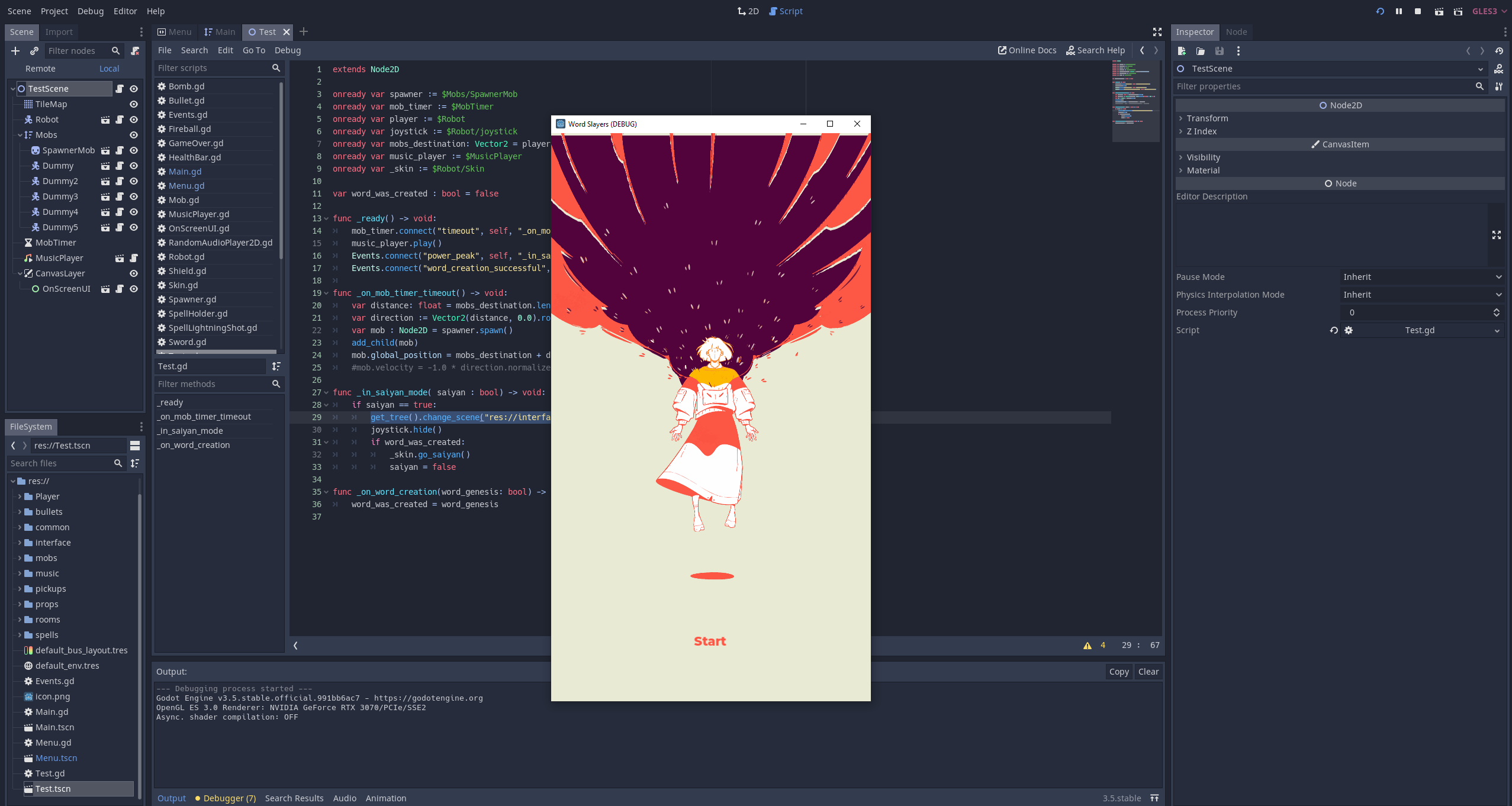 Word Slayers: Bullet Hell Survival (WIP)
